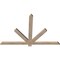 Ekena Millwork Kennewick Smooth Timber Gable Bracket, Douglas Fir, 60"W x 40"H x 1 1/2"D x 3 1/2"F, 16/12 Pitch GBW060X40X0204KEN00SDF - alternate 3